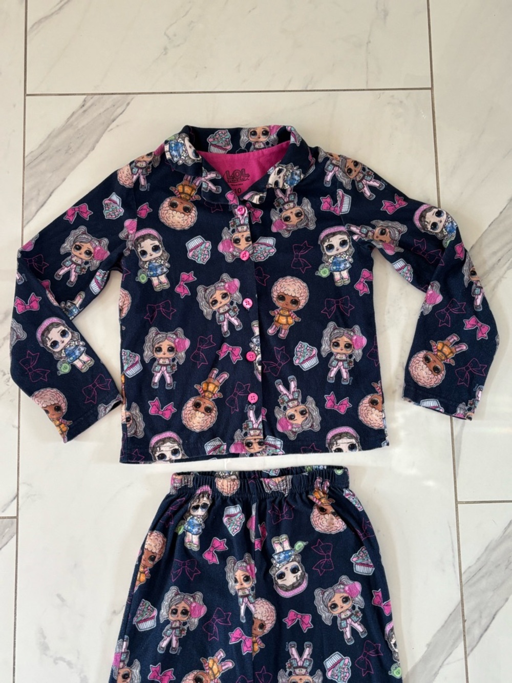 L.O.L. Surprise! Navy Pajama Set with Pink & Cream Accents - Picture 4 of 9